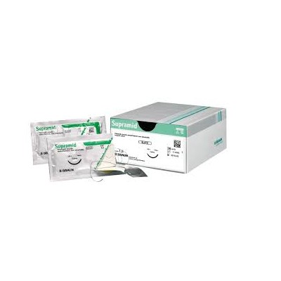 Sutura Supramid Preto 5/0...