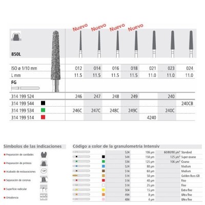 Brocas Diam FG 240/6 CB 850L-024 (6u) Intensiv