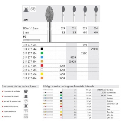 Brocas Diam FG 259/6 C 379-033 (6u) Intensiv