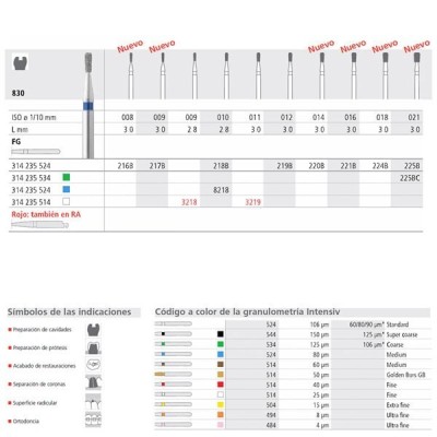 Brocas Diam FG 8218/6 830-010 (6u) Intensiv
