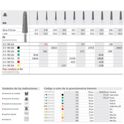 Brocas Diam FG 238/6 C 850-026 (6u) Intensiv