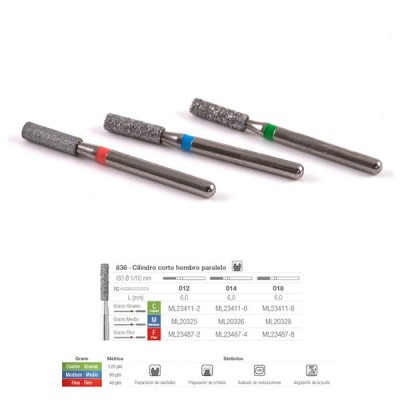 Brocas Diamante FG 836C-012 (5u) Medicaline