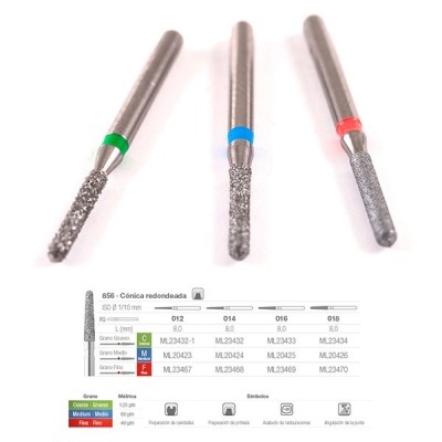 Brocas Diamante FG 856C-012 (5u) Medicaline
