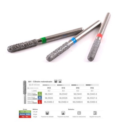 Brocas Diamante FG 881C-012 (5u) Medicaline