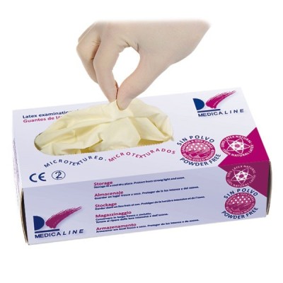 Luvas Latex  s/ talco S (100u) Medicaline