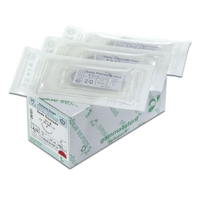 Sutura seda 2/0 TC-12 20mm 06091 (12u) Arago
