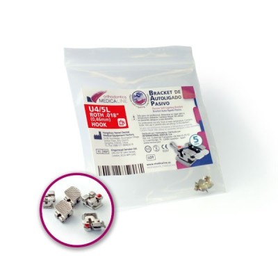 Brackets autoligados Roth .018´´ L1/2R 5u.
