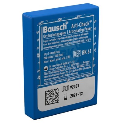 Papel Articluar BK61 40 micras Azul Ultra-fino (200u) Bausch