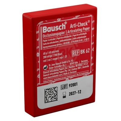 Papel Articluar BK62 40 micras Verm Ultra-fino (200u) Bausch