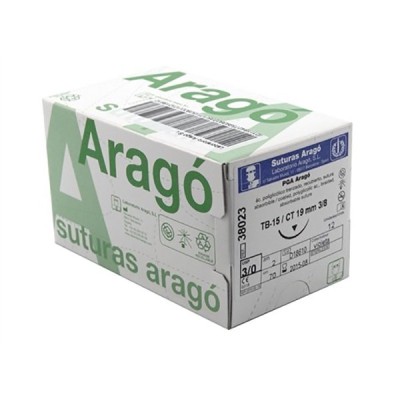 Sutura A.Poligliolico TB-15 3/0 (12u) Arago