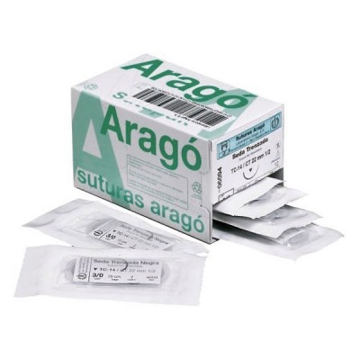 Sutura Seda TB-15 4/0 06132 (12u) Arago