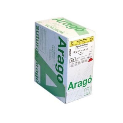 Sutura Nylon Unifil.azul TC-10 4/0 36u Arago