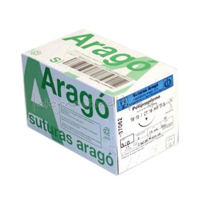 Sutura Polipropileno TB-10 6/0 12u Arago