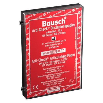 Papel Articular Vermelho BK12 10x7cm 100u Bausch